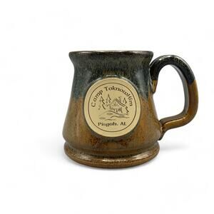 Sunset Hill Stoneware Mug Camp ToknowHim Pisgah AL Made In USA Pottery Mug Blue